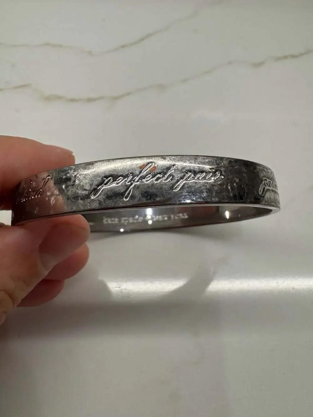 Kate Spade New York 'Partners in Crime 'Perfect Pair' Inscribed Bangle Bracelet - Picture 2 of 6